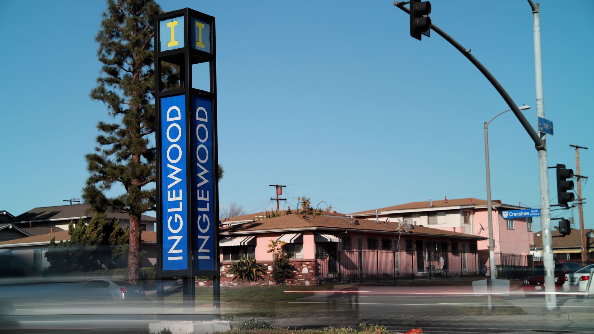 Inglewood California Public Welcome Sign